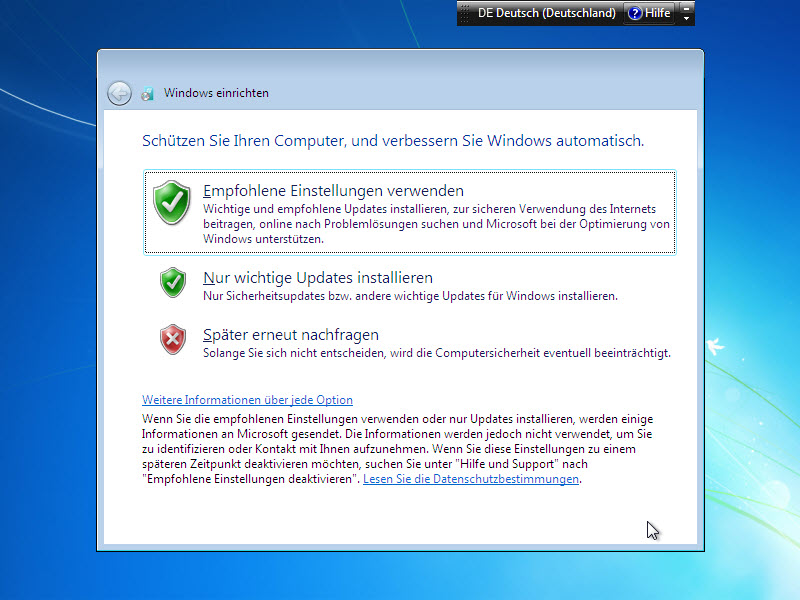 Windows 7 Bleibt Stehen Installieren Von