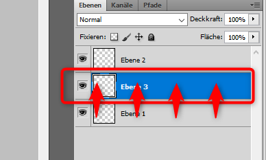 Photoshop Ebenen zusammen führen