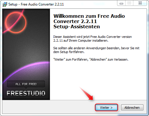 02-FreeAudioConverter-Setup-starten-470.png