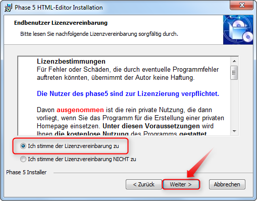 02-Phase5-HTML-Editor-Installation-Lizenzvereinbarung-akzeptieren-470.png