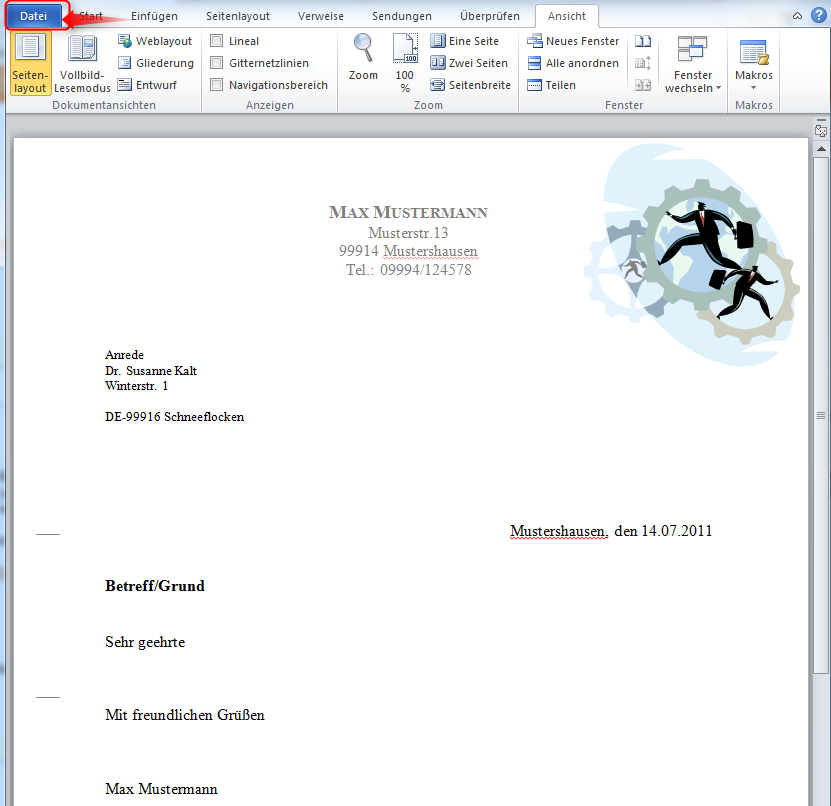 Microsoft Word Briefkopf Briefvorlage Erstellen Und Gestalten Supportnet